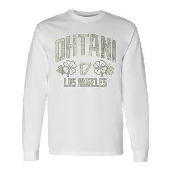 大谷翔平 ロサンゼルス 野球 セントパトリックのクローバー 長袖Tシャツ - Kawaiitshirt