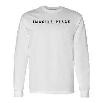 平和を想像してみてください 長袖Tシャツ - Kawaiitshirt