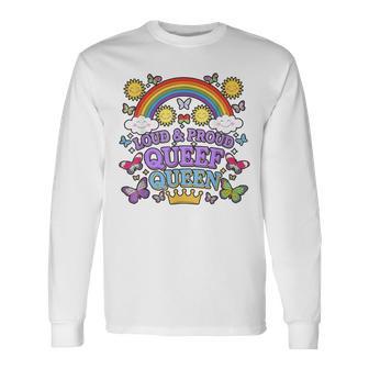 恥ずかしいクィーフ クイーン キューフィング 不適切なおなら キューフィング 長袖Tシャツ - Kawaiitshirt