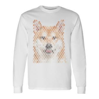 文字絵 柴犬 長袖Tシャツ - Kawaiitshirt