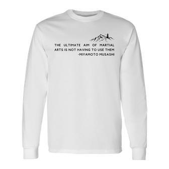 武道を目指す侍 宮本武蔵 長袖Tシャツ - Kawaiitshirt