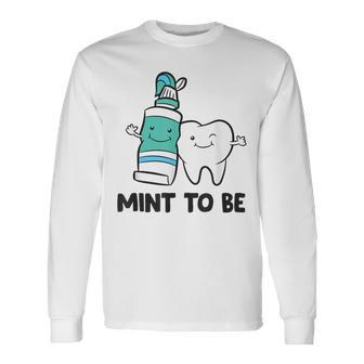 歯科医 衛生士 歯磨き粉 ミント To Be歯磨き粉 長袖Tシャツ - Kawaiitshirt