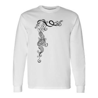 気まぐれな人魚 長袖Tシャツ - Kawaiitshirt