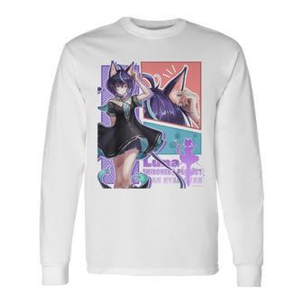 白猫プロジェクト ネコミミスト（ルナ） Comictyle 長袖Tシャツ - Kawaiitshirt