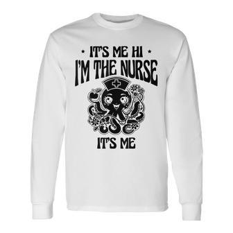 私ですこんにちは私はナースです私です私です医療看護看護師 Rn 長袖Tシャツ - Kawaiitshirt