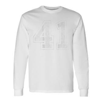 背面に41番。 長袖Tシャツ - Kawaiitshirt