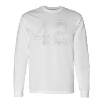 背面に42番。 長袖Tシャツ - Kawaiitshirt
