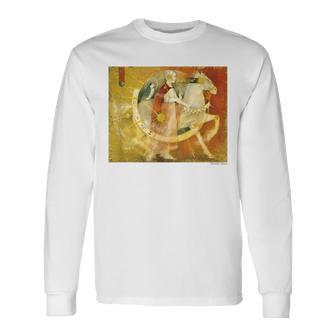 詩とメルヘン 牧野 鈴子 太陽の馬 長袖Tシャツ - Kawaiitshirt