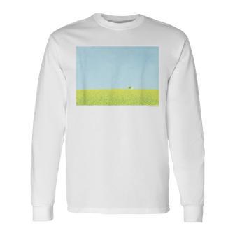 詩とメルヘン 葉祥明 タンポポ畑 長袖Tシャツ - Kawaiitshirt
