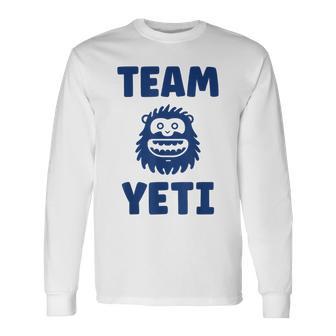 野獣のイエティ 忌まわしい雪だるまのユーモア 私はイエティが大好き Team Yeti 長袖Tシャツ - Kawaiitshirt