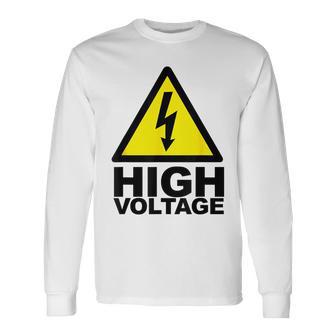 電気技師 高電圧 長袖Tシャツ - Kawaiitshirt