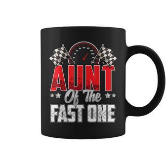 1 Year Old Racing Car Fast One Birthday 1St Family Aunt Coffee Mug - Thegiftio UK