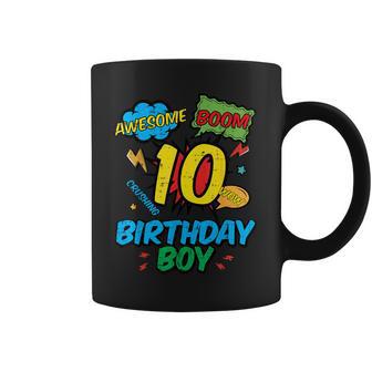 10 Birthday Boy Comic 10Th Bday Superhero Party Boys Kids Coffee Mug - Thegiftio