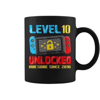 10Th Birthday Boy Level 10 Gamer 10 Year Video Game Party Coffee Mug - Thegiftio