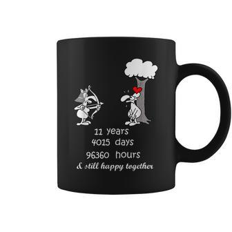 11 Aniversario De Boda Regalo Para Él Y Ella 11 Años Juntos Taza de café - Regaloses