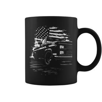 1980'S Squarebody Truck Silhouette Patriotic Usa C10 K10 Coffee Mug - Thegiftio UK
