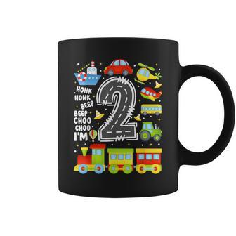 2 Years Old Boys Girls Kids 2Nd Birthday Transportation Coffee Mug - Thegiftio UK