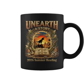 2026 Summer Reading Dinosaur Unearth A Story Book Lover Coffee Mug - Monsterry