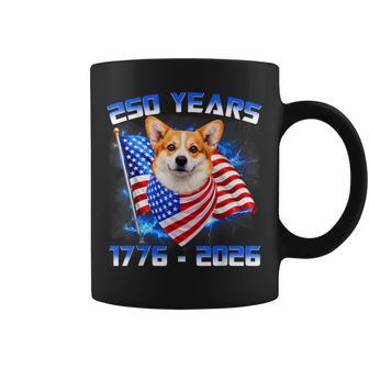 250 America Years 1776 2026 Corgi Dog Lovers American Flag Coffee Mug - Thegiftio UK