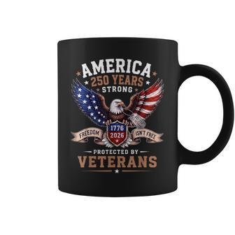 250 Years 1776 2026 Veteran Eagle Patriotic Freedom Graphic Coffee Mug - Thegiftio UK