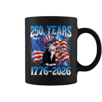 250 Years 250Th Anniversary Usa Cat American Flag 4Th July Coffee Mug | Mazezy