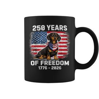 250 Years America Anniversary Dachshund 250Th Anniversary Coffee Mug - Thegiftio UK