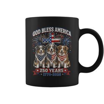 250 Years America Australian Shepherd Dog Usa 4Th Of July Coffee Mug - Thegiftio UK