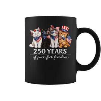 250 Years Of America Cats Patriotic Cat Lover Coffee Mug - Thegiftio UK