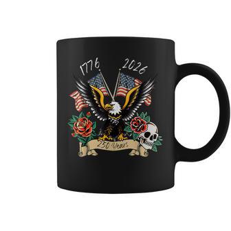 250 Years America Traditional Tattoo Retro Eagle Skull Usa Coffee Mug - Thegiftio UK