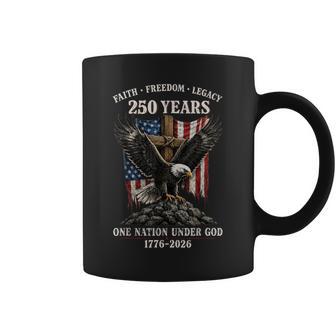 250 Years Faith Freedom Legacy Eagle American Flag Women Coffee Mug - Thegiftio UK