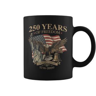 250 Years Of Freedom 1776-2026 Liberty Bell Eagle Usa Flag Coffee Mug - Thegiftio UK