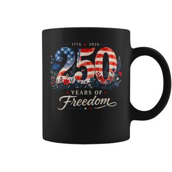 250 Years Of Freedom 1776 Patriotic Floral 4Th Of July Coffee Mug - Thegiftio UK