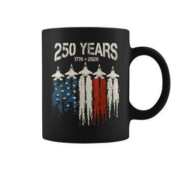 250 Years Of Freedom Anniversary Usa Fighter Jet Outfit Coffee Mug - Thegiftio UK