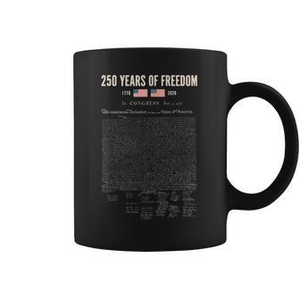 250 Years Of Freedom Declaration Of Independence 1776 Retro Coffee Mug - Thegiftio UK