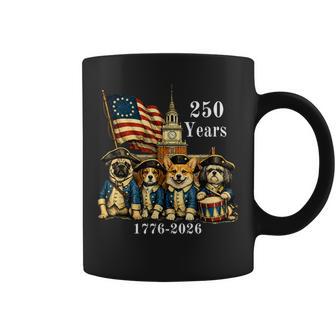 250 Years Patriotic Dogs 1776-2026 America Anniversary Coffee Mug - Thegiftio UK