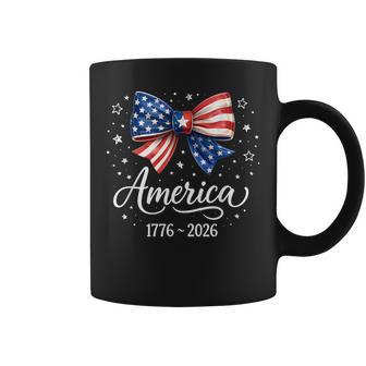 250Th Anniversary Usa Coquette Bow Girls Kids Womens Coffee Mug - Thegiftio UK