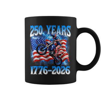 250Th Anniversary Usa Patriotic 250 Years 4Th July Dirt Bike Coffee Mug - Monsterry