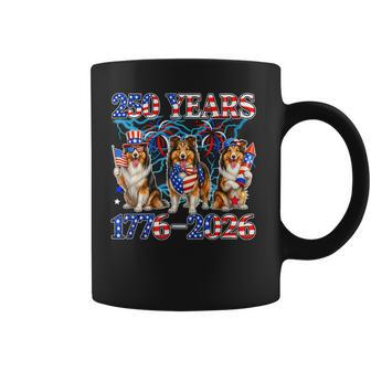 250Th Freedom 1776-2026 4Th Of July Three Cute Shelties Coffee Mug - Thegiftio UK