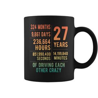 27 Años Casados Divertido 27 Aniversario De Boda Taza de café - Regaloses