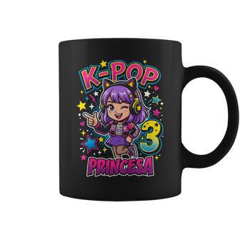 3 Años Cumpleaños Princesa Kpop Niña Anime K-Pop Taza de café - Regaloses