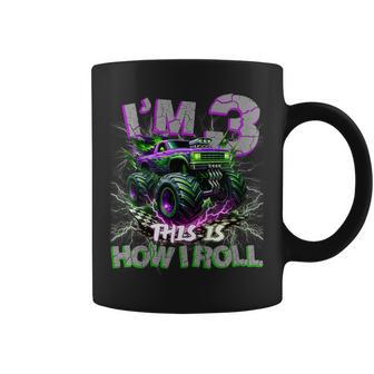Im 3 Monster Truck 3Rd Birthday Boy Party Matching Family Coffee Mug - Thegiftio UK