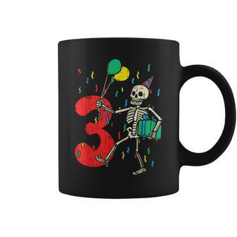 My 3Rd Birthday Skeleton Halloween 3 Year Old Coffee Mug - Monsterry