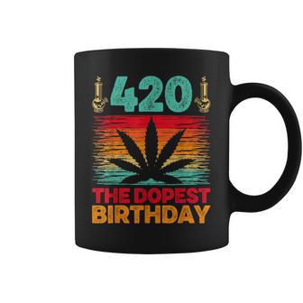 420 Retro Dopest Birthday Marijuana Cannabis Weed Coffee Mug - Thegiftio UK
