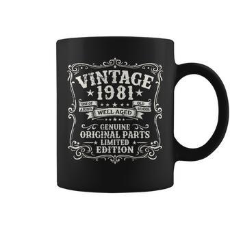 45歳 誕生日 男性女性intage 1981年1981年生まれ レトロデザインブランド コーヒーマグ - Kawaiitshirt