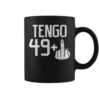 49 Dedo Medio Fiesta Humor 50 Anos Cumpleanos Regalo Cuello Taza de café - Regaloses
