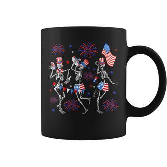 4Th Of July Dancing Skeletons Patriotic Kids Coffee Mug - Thegiftio UK