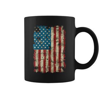 4Th Of July Distressed American Flag Vintage Kids Coffee Mug - Thegiftio UK