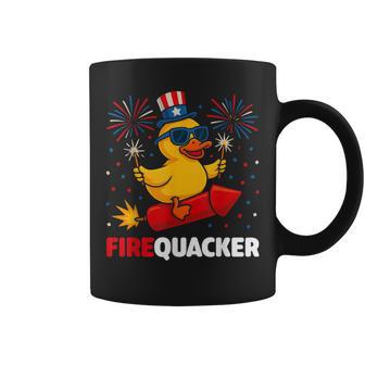 4Th Of July Duck Firequacker Patriotic Fourth Of July Coffee Mug - Thegiftio UK