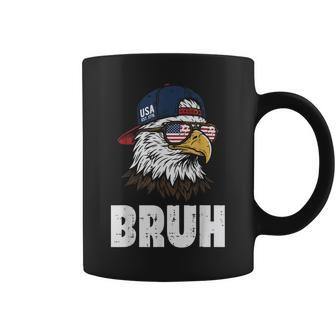 4Th Of July Eagle Bruh Us Flag Sunglasses Kids Coffee Mug - Thegiftio UK