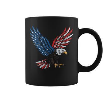 4Th Of July Flying Eagle Us Flag Patriotic Kids Coffee Mug - Thegiftio UK